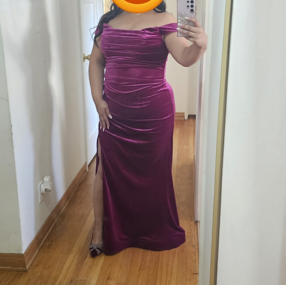 Beautiful velvet mauve dress